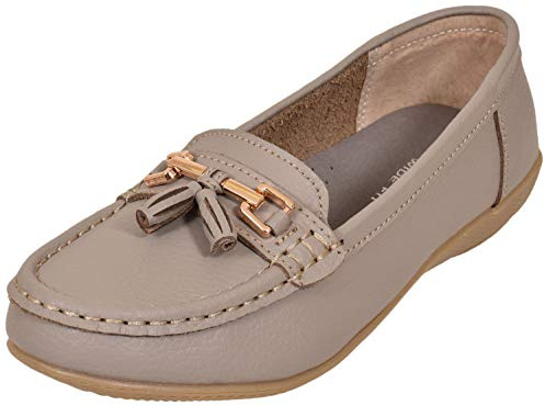 Femme Cuir Plat Mocassin Femmes Décontracté Confortable Cuissard Talon Bas Compensé Chaussures Travail