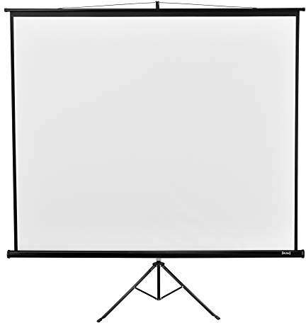 in.tec Schermo di Proiezione Portatile Treppiede Regolabile in Altezza 173-284 cm Telo Bianco con Retro Nero 113 Pollici Ideale per Home Cinema Presentazioni e Ufficio