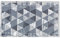 Astra Rutschfester Teppich Wohnzimmer - Miabella Fußmatte innen - Küche Läufer Flur Schmutzfangmatte - Sauberlauf 66x110cm Dreiecke hellgrau