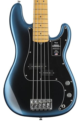 Fender American Professional II 5-String Precision Bass, Dark Night, Maple Fingerboard