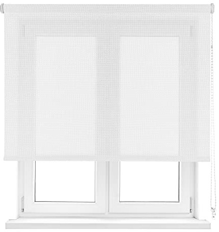 VIEWTEX | Estor Enrollable Screen Grado de Apertura 5% Blanco 90 X 190cm | Aislante térmico | Translúcido | Fabricado en España | Garantia 5 años