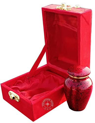 Celebration of Life Mini urne funéraire rouge pour cendres humaines – Belle et intemporelle Trouvez le confort chaque fois que vous regardez cette urne – avec boîte rouge