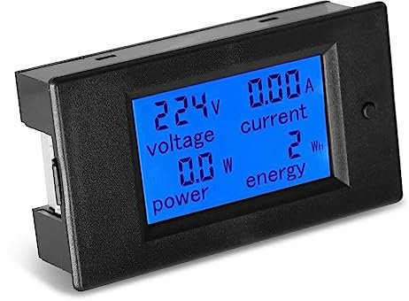 DEWIN Energy Meter, PZEM-021 AC80-260V 20A LCD Digital Ammeter Voltmeter Current Voltage Meter Power Energy Meter Monitor