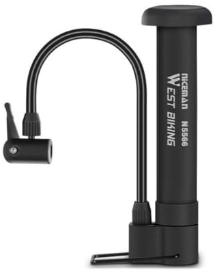 Inflador Ruedas de Bicicleta, Balones, MTB, BMX, Motocicleta, Pelota, con Accesorio de Todas Las válvulas. Mini Bomba de Aire. Accesorio para Bicicleta. Inflador portátil.