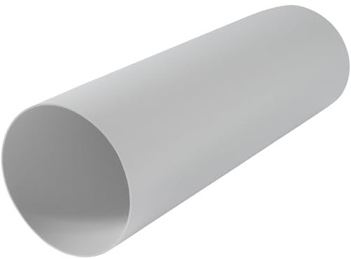 Condotto di ventilazione rotondo dritto in plastica da 10,2 cm, condotto di ventilazione rigido lungo 30,5 cm, tubo di ricambio, estensione, circolazione dell'aria fresca, condotto di sfiato