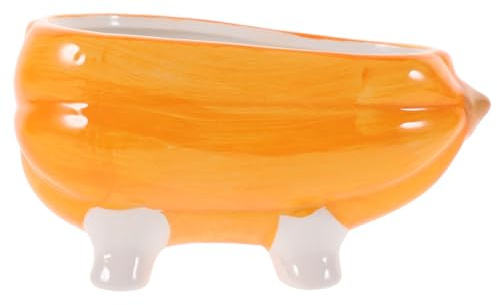 COSMEVIVI Hamster Sand Bath Tub Ceramic Pumpkin-shaped Bathroom for Pets for Hamsters Gerbils and Chinchillas Easy to Clean and Stable Design