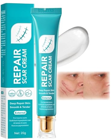 Silicone Scar Gel,Scar Removal Cream for Burns, Surgery, Stretch Marks and Acne,Suitable for Old and New Scars,Improves Appearance on Face and Body