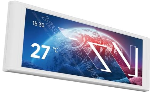 Thermalright Trofeo Vision LCD Blanc 6,86 pouces Full Color LCD (résolution 1280 x 480) avec écran magnétique (blanc) spécialement conçu pour refroidisseur liquide CPU / boîtier