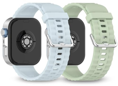 Lurmerea 2 silikonband kompatibla med Huawei Watch Fit 4 Pro/Fit 4/Fit 3 smartwatch ersättningsarmband, mjukt och bekvämt, andas, vattentätt, sportigt klockarmband tillbehör