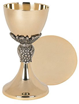Grape and Leave Chalice and Paten Set