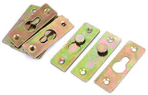 sourcing map 5 Paar 57 x 18mm Bettbeschlag Bettverbinder Möbelverbinder Metallverbinder