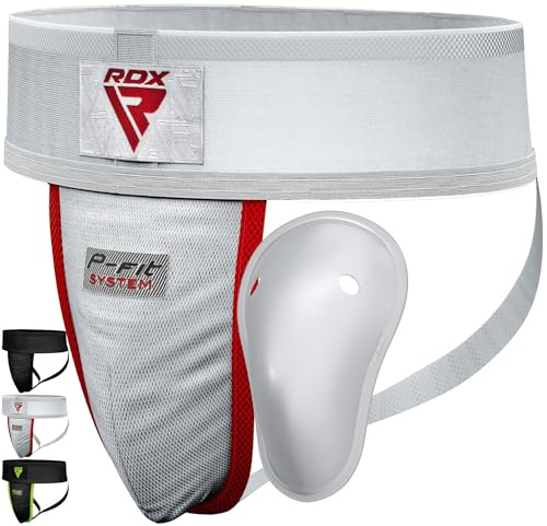 RDX Boxe MMA Coquille de Protection Protecteur Ingle suspensorios Arts Martiaux, Blanc, X-Large