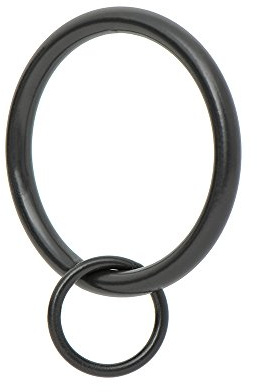 Ivilon Draperie Œillet Anneaux de Rideaux – 4,3 cm Bague Passant pour Crochet épingles, Lot de 14 Art déco Noir