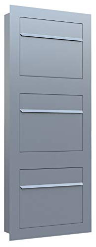 Unterputz Briefkasten - Einbaubriefkasten Sora for Three in Grau Metallic