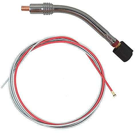 ELCAN Pack de una cabeza para antorcha 36kd y guia hilo rojo de 4 metros para hilo 1,0-1,2mm para antorcha mig mag. Consumibles y accesorios pistola soldar. Cuello cisne para torcha soldadura MB36