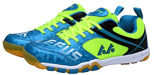 Herren Badminton Tennisschuhe Tennis Trainingsschuhe Tischtennis Turnschuhe,Grün,43 EU