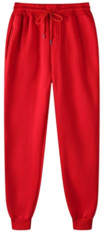 Tracksuit Bottoms Men UK Sale Clearance,Men's Jogging Bottoms Sport Stretch Fit Joggers Sweatpants Solid Trousers Casual Walking Training Pants Loose Drawstring Lightweight School Trousers Red