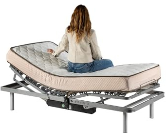 ekamia - ERIS Cama Articulada Eléctrica con colchón Wite. - 80cm x 190cm, Mando con Cable