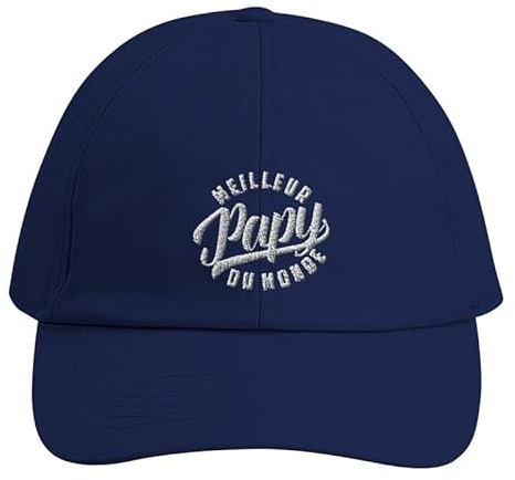 Lalasol Casquettes De Baseball Meilleur Papy du Monde Cadeau pour Papi Homme Fête des Grand-Pères Noël Ou Anniversaire - 100% Coton Biologique