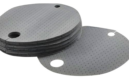 Bricoloco Tappetino copri taniche assorbente per umidità di acqua, olio e benzina. Taniche fino a 220 litri | Assorbitore industriale a triplo strato antipelucchi per liquidi. Ø 55 cm. (2)