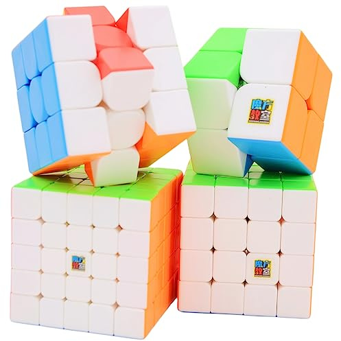 Bukefuno MoYu Meilong 2 x 2 3 x 3 4 x 4 5 x 5 Speed magisk kub presentbox set klistermärke kub-pussel speedcubing-paket 2 x 2 3 x 3 4 x 4 5 x 5 pusselkub