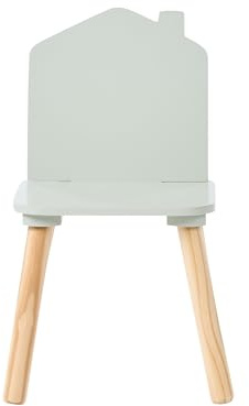 Beliani Set da tavolo con sedie a 2 posti per bambini in MDF e legno di pino, con piano lavagna verde chiaro Lackey per cameretta