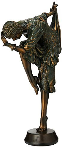 Design Toscano the Snake Dancer Art Deco Sculpture, Beige