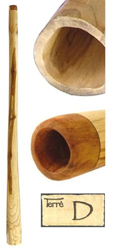 Terré Teakholz Didgeridoo, natur, gestimmt -D