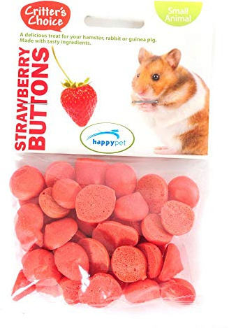 Happy Pet Critter's Choice Small Animal Strawberry Buttons 40g