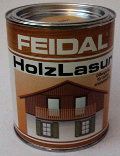 Feidal Holzlasur mit UV-Schutz v. Fachhandel / Holzschutzlasur 3 in 1 schützt vor Moos,Schimmelbefall u. UV-Strahlen Farbton Teak , 2,5 L / Speziallasur äußerst wetter- und lichtbeständig,- stark wasserabweisend (mit Abperleffekt)