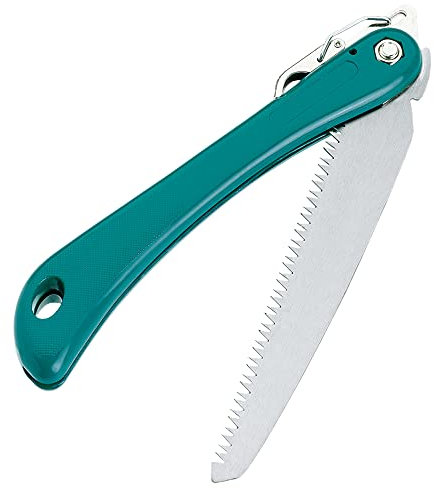 Amig - Serrucho de Poda Plegable ABS - Sierra Manual de Acero con Mango Ergonómico y Cómodo para Cortar Ramas y Troncos - Verde, 3x8,5x30 cm