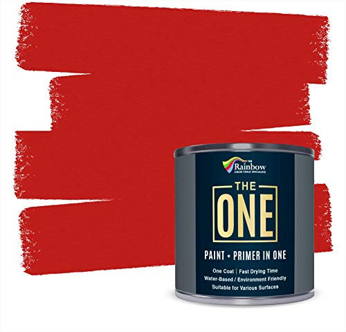 THE ONE All-In-One Paint & Primer - Red Gloss, 2.5 L | Multi-Surface 1 Coat Formula | Easy Indoor & Outdoor Decorating for Home & Garden Walls, Floors & Furniture | Durable, Water-Based & Low VOC