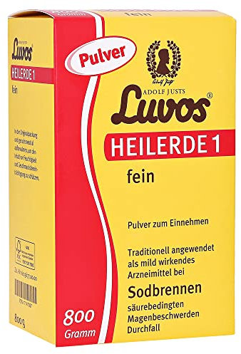 Luvos Heilerde 1 fein Pulver bei Sodbrennen, säurebedingten Magenbeschwerden und Durchfall, 800 g Pulver