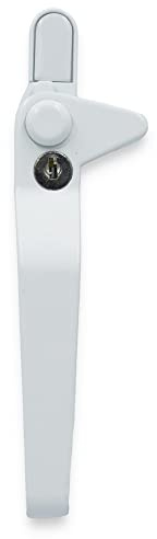 WMS uPVC Window Handle Cockspur Window Handle White Double Glazed 9mm Backset Left Hand