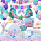 Bea's Party Deko Meerjungfrau Kindergeburtstag - Tortendeko, Einladungskarten, Partygeschirr, Servietten - Geburtstag Deko