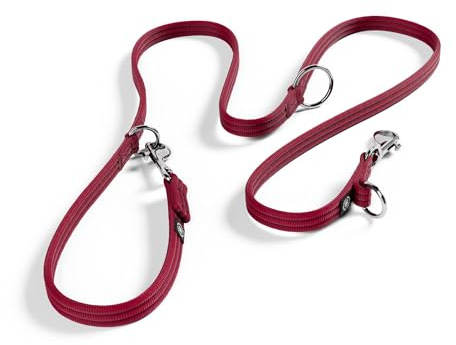 Hundeleine, doppelseitig, Burgunderrot