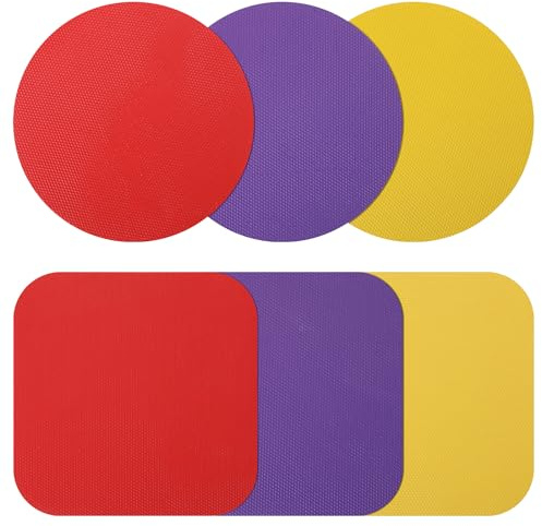 6 apriscatole in vetro, antiscivolo, in gomma, riutilizzabili, riutilizzabili, per isolamento termico, per anziani, mani deboli (rosso, giallo, viola)