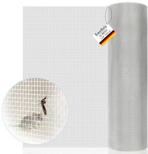 Swetfela Grillage 30x120 cm Drahtgitter Feinmaschig,304 Edelstahl Drahtgitter,20 Mesh Fliegengitter Metall,Drahtgeflecht für Verhindert Mäuse Insekten Staubfilterung und zum Schutz vor Mücken