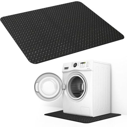 Tappetino antivibrazione, per lavatrice, 60 x 60 cm, antiscivolo su entrambi i lati, antivibrazione, impermeabile