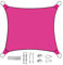 Sonnensegel Quadratisch 3,6m Farbe Pink mit praktischem Ösen Montagekit - Sonnenschutz für Ihren Garten/Balkon!