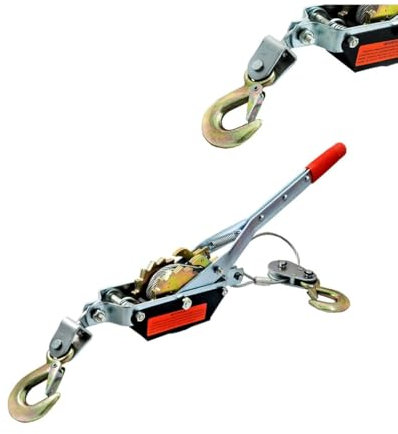 TrAdE shop Traesio® Flaschenzug Seilwinde Handseilwinde 4T Anhängerkupplung 4 Tonnen fd-4t