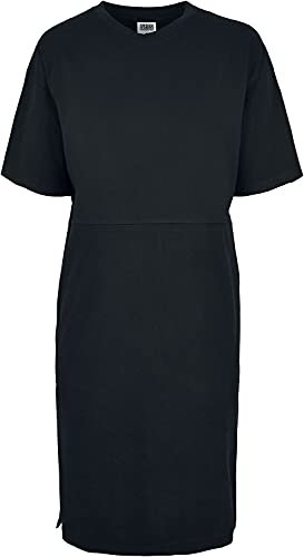 Urban Classics Damen Ladies Organic Oversized Slit Tee Dress Kleid, Schwarz, 5XL EU