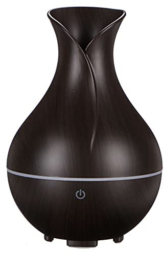 SIXTOL Bloom Aroma difuzer 200 ml | Umidificatore ad ultrasuoni | per umidificare e profumare casa, camera da letto, ufficio | aromaterapia | per oli essenziali (legno scuro)