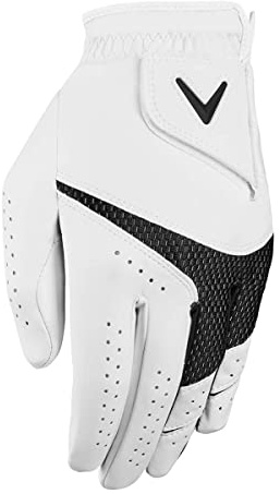 Callaway Golf Weather Spann Glove (Worn on Left Hand, Standard, Large, White (2-Pack))