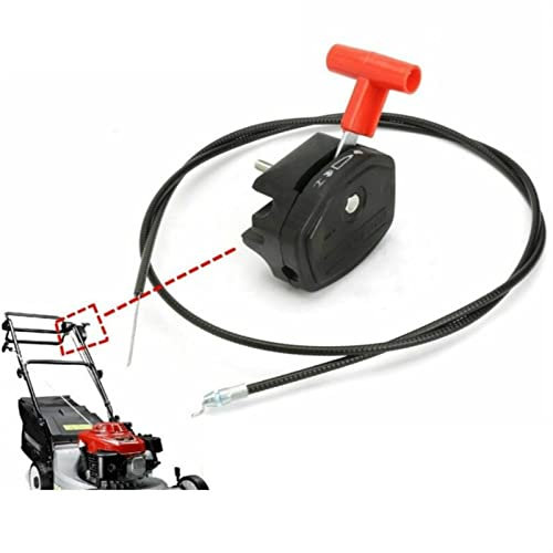 JINFOLI 142 cm Rasenmäher-Gaszugschalter-Steuerung, Gartenmaschine, passend for Gaszug, Rasenmäher-Steuerschalter, Hebelgriff-Set Steuerung des Gaszugschalters
