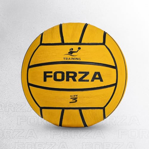 FORZA Vattenpolo träningsboll | Hållbar och slagtålig boll med grepp + teknik - lämplig för alla åldrar (förpackning med 5, storlek 3)