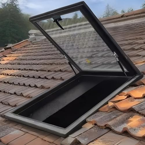 Lucernario Sul Tetto,Finestra Di Accesso Al Tetto Con Maniglia,Finestre Per Lucernari Per Tetti Di Case,Lucernario Best Vasistas In Alluminio(68 * 88cm/26.7 * 34.6in)