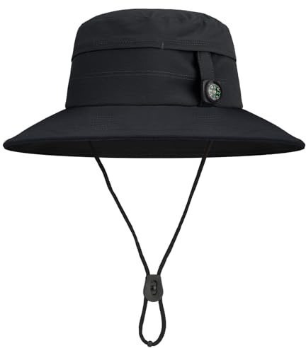 AYPOW Chapeau de Soleil Léger Séchage Rapide Imperméable pour Homme Femme, Large Bord UPF 50+ Respirant Pliable Chapeaux de Seau Extérieur, Bob Chapeau de Pêcheur Safari Randonnée Voyage Bucket Hat