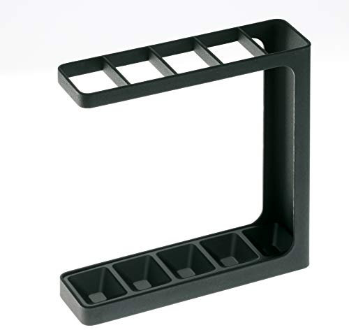 Yamazaki 7931 GRIND Schirmständer, schwarz, Stahl/Polypropylen, minimalistisch, 23.5 x 6.5 x 24.3 cm