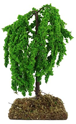 Ferrari & Arrighetti Salice Piangente per Presepe, Alberello per Decorazione di Paesaggi e Aree Verdi di Presepe, Albero in Miniatura per Modellismo e Presepi, Linea Bertoni, 5 x 5 x 14 Cm
